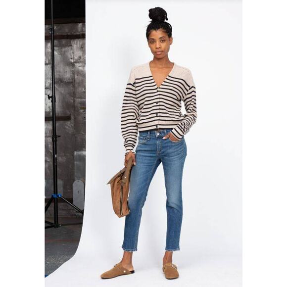 Rag & Bone Low Rise Slim Boyfriend Jeans in Julienne 25 - Picture 1 of 2